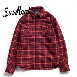 [SURREAL]JACKET SAKU RED(설리얼 체크셔츠 쟈켓 레드)