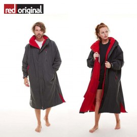 서핑 방한 판초 RED ORIGINAL Change Jacket Long Sleeve - GREY