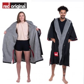 서핑 방한 판초 RED ORIGINAL Change Jacket Long Sleeve - BLACK