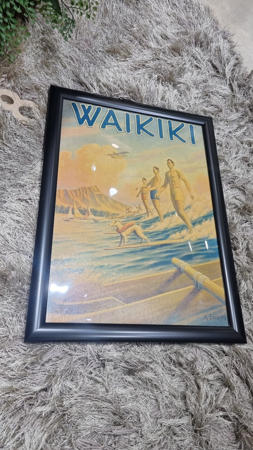 서핑 인테리어 소품 - 액자 WAIKIKI