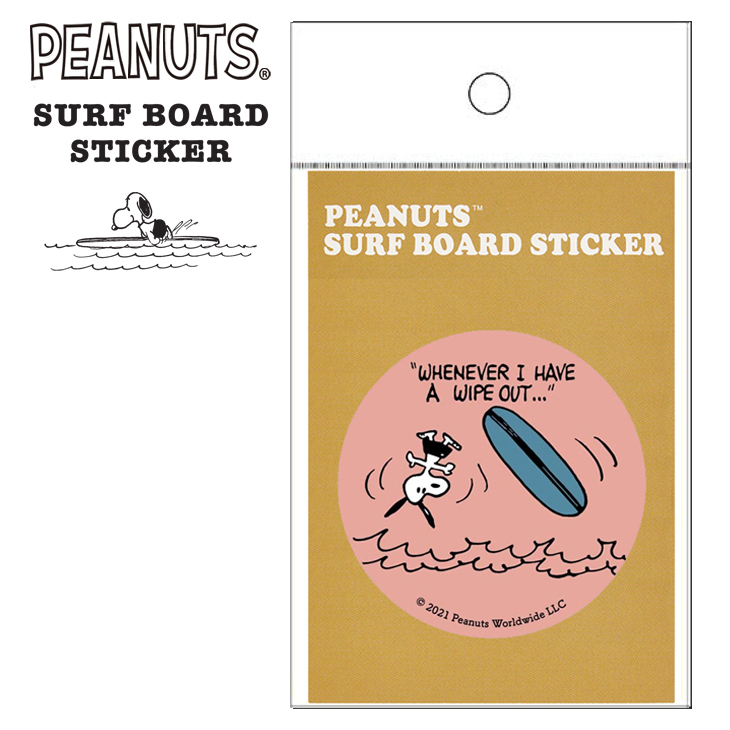 서핑 스티커 SNOOPY SURFBOARD STICKER 스누피 스티커 - WIPE OUT